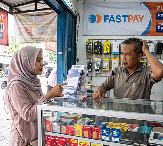 Aktivitas pelayanan di loket Fastpay