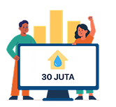Transaksi PDAM Berhasil Perbulan
