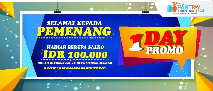 (Info Mei) Pengumuman Pemenang Program One Day Promo