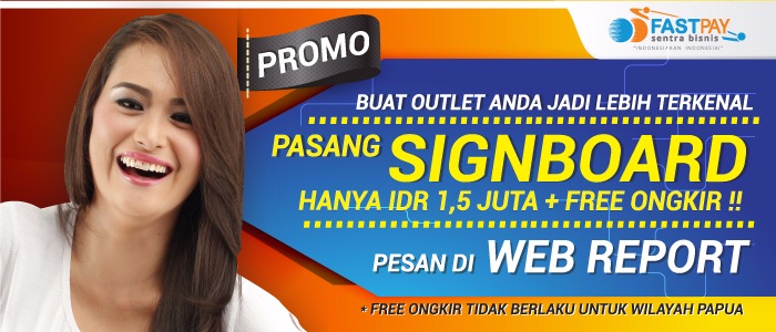 (Promo Mei) Signboard SBF Rp1.5jt Free Ongkir!