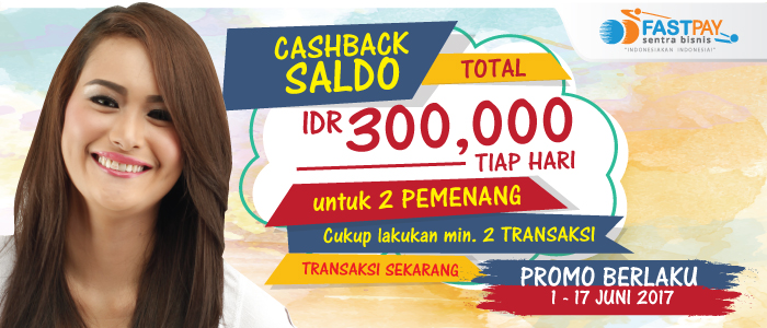 (Promo Juni) Cashback Rp300.000 tiap hari