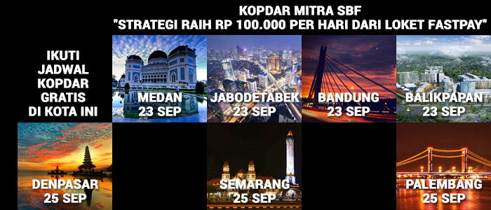 Kopdar Mitra SBF Surabaya, Medan, Depok & Jabodetabek, Bandung, Balikpapan, Denpasar, Semarang, Palembang