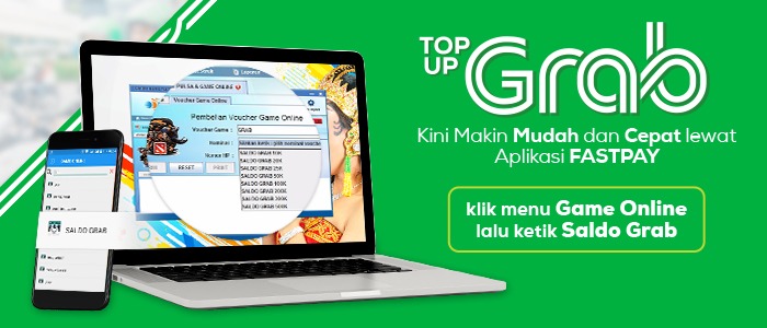 Top Up GRAB Lebih Mudah & Cepat di Fastpay!