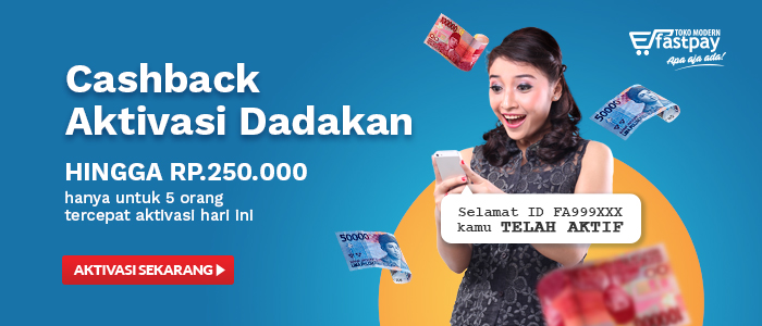 Serbu 100% dapat Cashback Aktivasi Dadakan