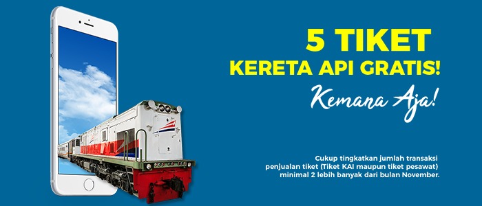 PALING DITUNGGU! Promo Gratis 5 Tiket KAI Kemana Saja