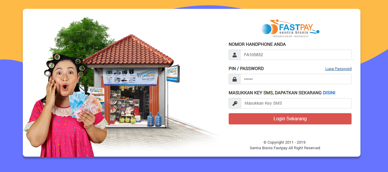 Contoh X Banner Fastpay desain spanduk keren