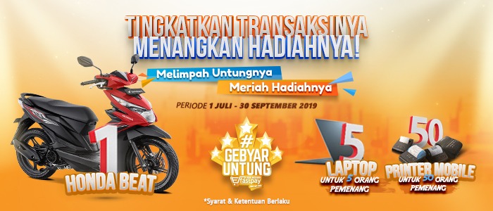 Program GEBYAR UNTUNG FASTPAY Bikin Gregetan! Hadiahnya Hingga Puluhan Juta Juragan!