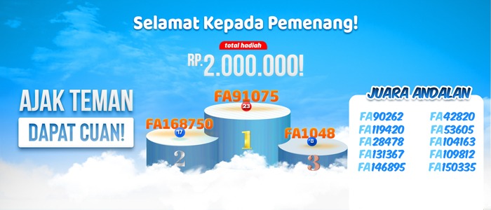 Pengumuman Program Ajak Teman Dapat Cuan, Hadiah Total 2jt dari Fastpay