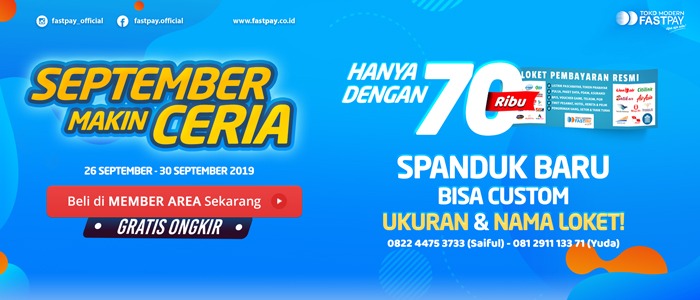 Saatnya Miliki Spanduk Fastpay Sesuai Nama Loketmu, Makin Untung Jika Pamer Loketmu!