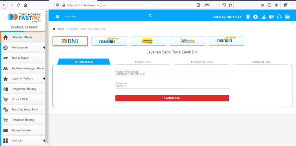 VA-BNI-2-1024x505 Cara Bayar Belanja Online Via Transfer di Toko Modern Fastpay