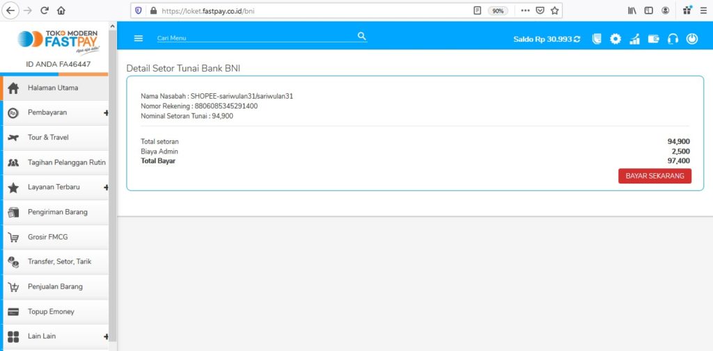 VA-BNI-3-1024x505 Cara Bayar Belanja Online Via Transfer di Toko Modern Fastpay