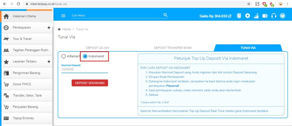 deposit-2-1024x443 [LIVE] Cara dan Langkah Mudah Deposit Toko Modern Fastpay di Indomaret