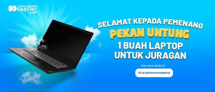 SELAMAT!! Inilah Pemenang PEKAN UNTUNG DAPAT LEPTOP di Akhir Tahun Fastpay!