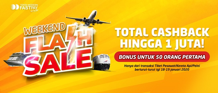 Weekend FlashSale Hingga 1 Juta Rupiah!