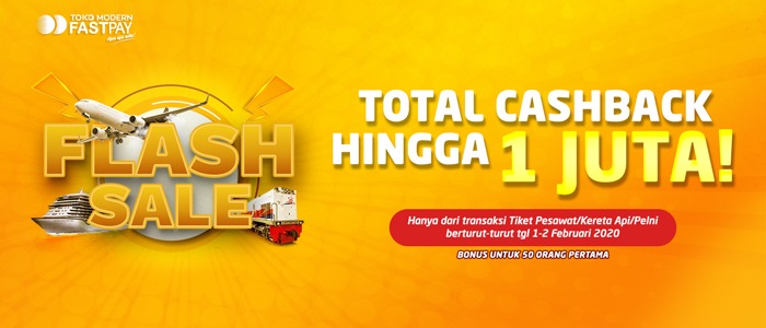 WEEKEND FLASHSALE!! Cashbacknya Hingga 1 Juta Rupiah