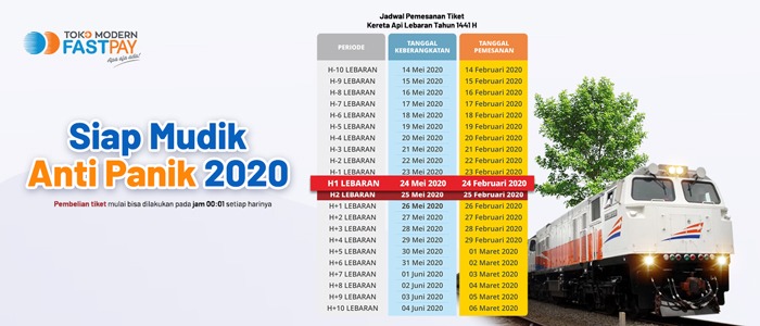 SIAP MUDIK ANTI PANIK – Jadwal Pemesanan Tiket Kereta Api Lebaran 2020