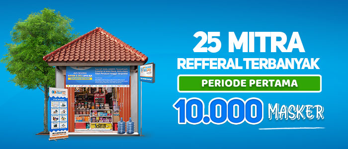 Pemenang Sebar Link Referral Fastpay Periode Pertama : Bagi-Bagi 10.ribu Masker