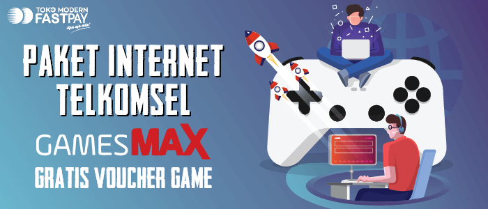 Paket Internet Telkomsel GamesMAX di Fastpay Bonus Voucher Game Gratis
