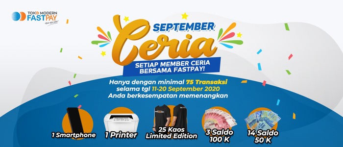 September Lebih Ceria Bersama Fastpay!