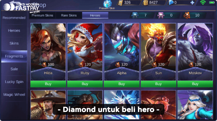 beli-hero-mobile-legends Fungsi Diamond Mobile Legends Kamu Perlu Tahu, Promo Diamond Mobile Legends di Fastpay