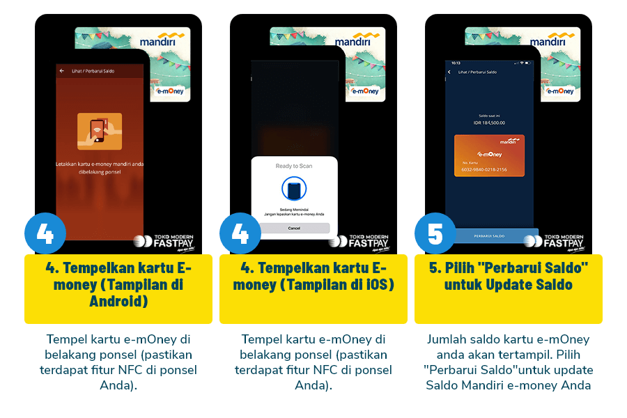 cara-update-saldo-mandiri-etoll-mandiri-online2 Cara Update Saldo Kartu Tol Mandiri, BRI BRIZZI, BNI TapCash di Fastpay