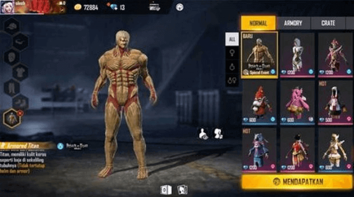 cara-dapatkan-armored-titan-free-fire Event Armored BullsEye - Armored Titan dapatkan Kostum Armored Titan di Free Fire