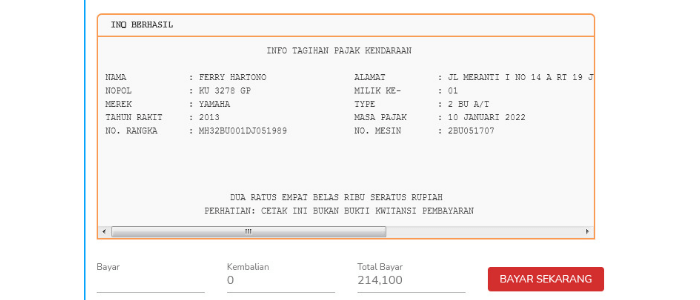 contoh-pembayaran-pajak-kendaraan-kaltimtara Pembayaran Pajak Kendaraan Bermotor Kaltimtara Bisa Dibayarkan di Loket Fastpay