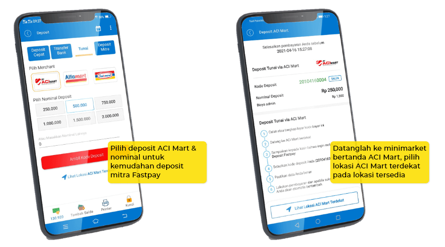 deposit fastpay di aci mart