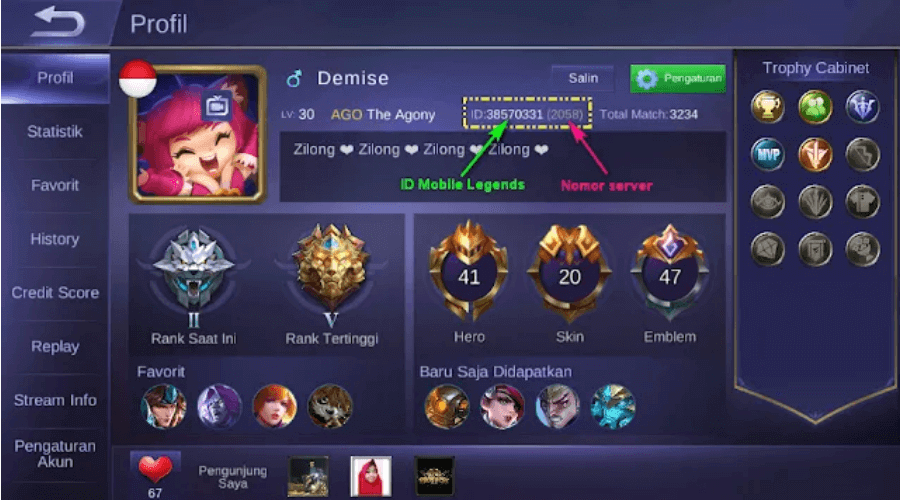 id-mobile-legends Cara Mengetahui ID Mobile Legends dan Cara Isi Diamond Mobile Legends