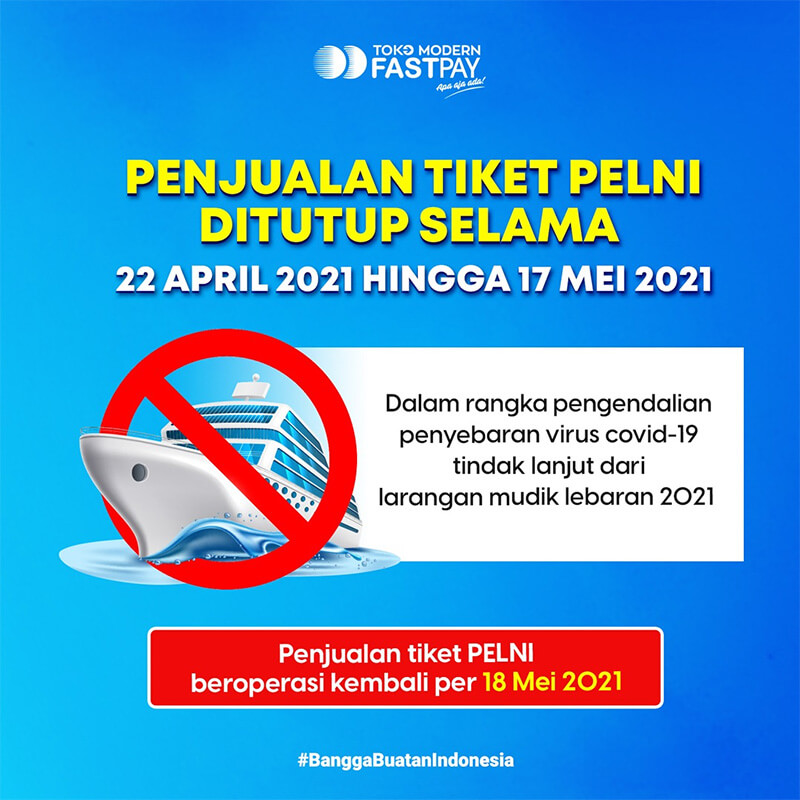 penjualan-tiket-pelni-tutup-sementara Aturan Larangan Mudik Lebaran Menggunakan Pesawat dan Kapal Laut