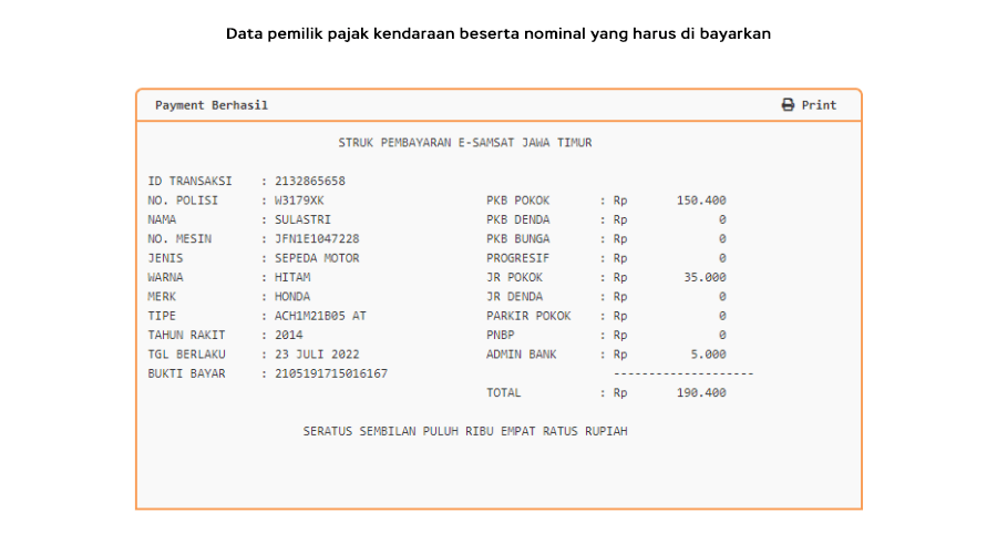 samsat-malang3-pembayaran-sukses Bayar Pajak Kendaraan Bermotor Jawa Timur Sekarang Bisa Dibayarkan di Loket Fastpay