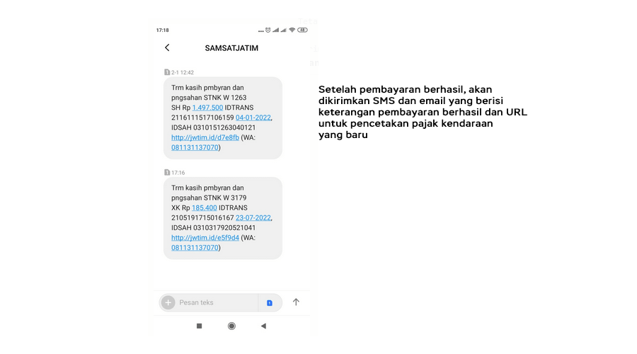 samsat-malang4-sms-pajak-kendaraan Bayar Pajak Kendaraan Bermotor Jawa Timur Sekarang Bisa Dibayarkan di Loket Fastpay