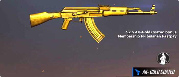 skin-ak-gold-coated Membership Free Fire Bulanan dan Mingguan Di Fastpay, Klaim Diamond Tiap Hari