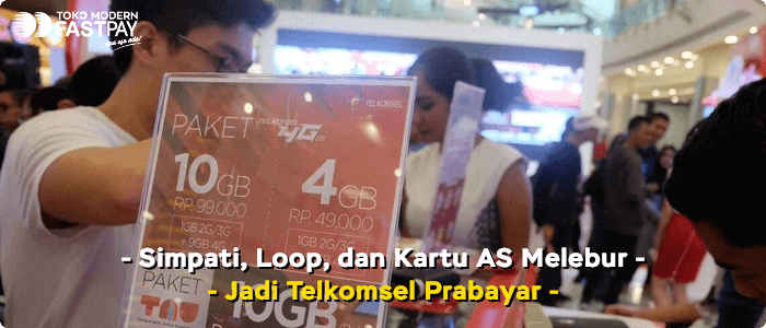 Simpati, Loop, dan Kartu AS Melebur Jadi Telkomsel Prabayar