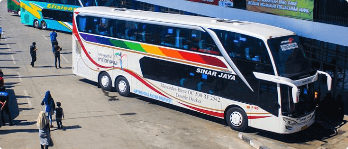 6 Bus Double Decker Lewat Tol Trans Jawa di Fastpay