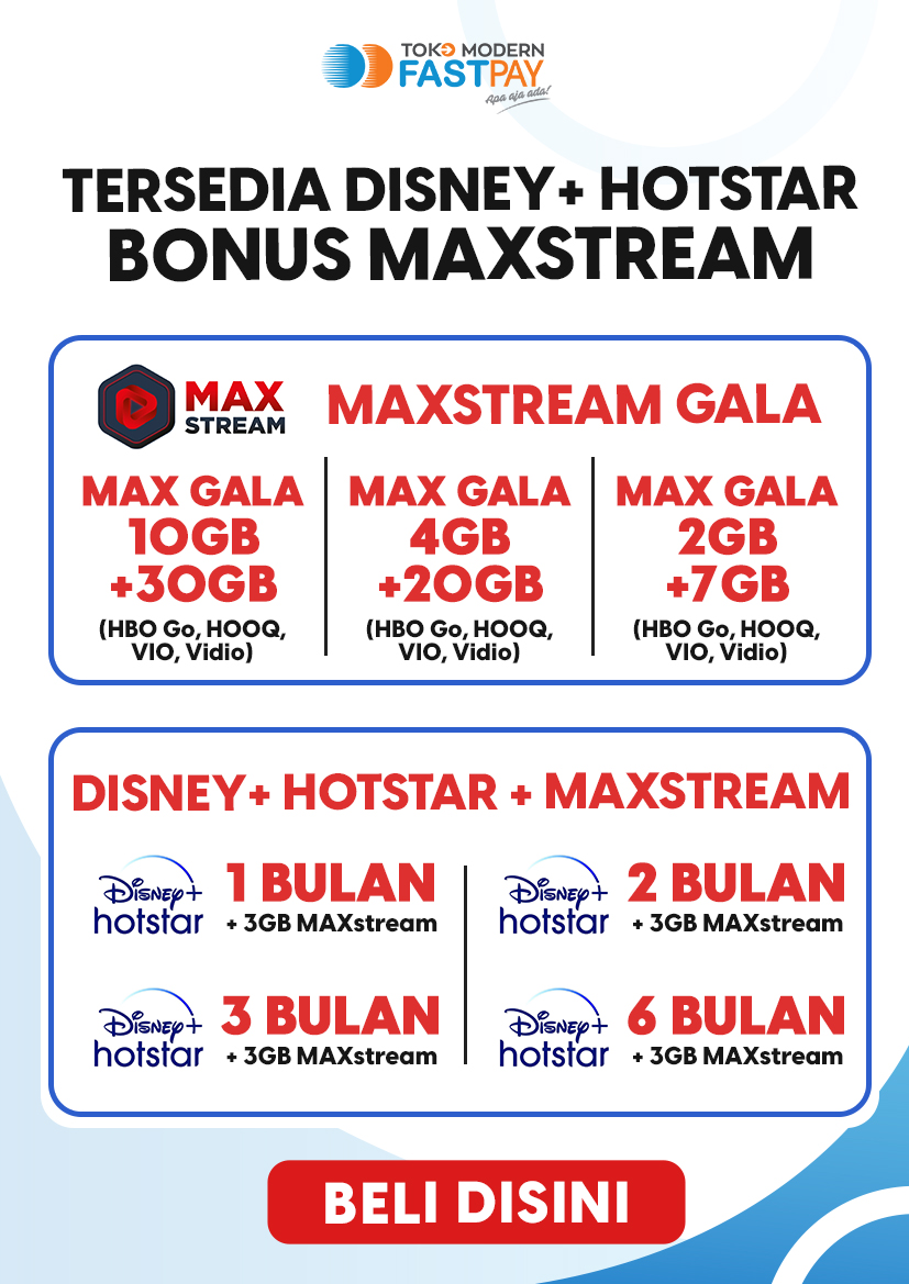 Alat promo Langganan Disney+ Hotstar bonus MAXstream