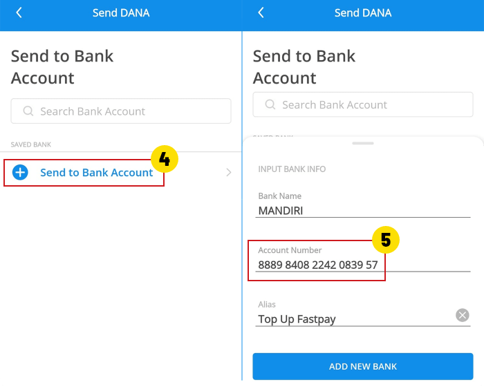 Deposit Fastpay melalui DANA