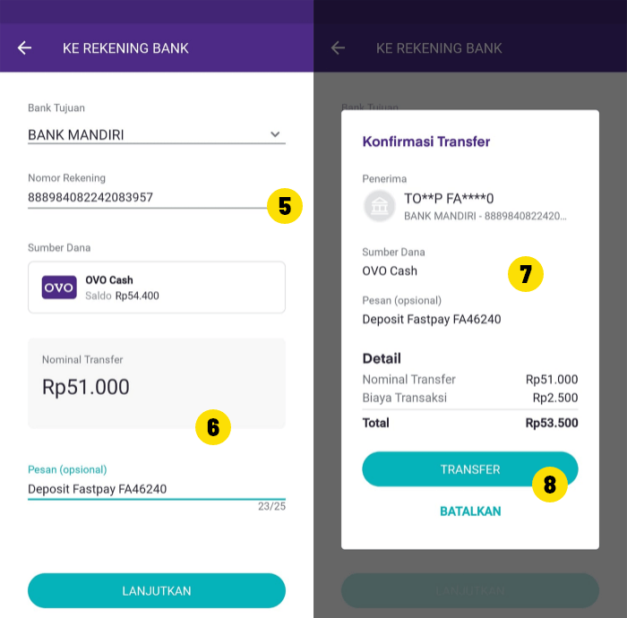 04-transfer-rekening-va-fastpay Tutorial Cara Deposit Fastpay Melalui OVO