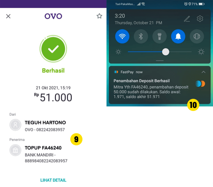 Deposit Fastpay via OVO