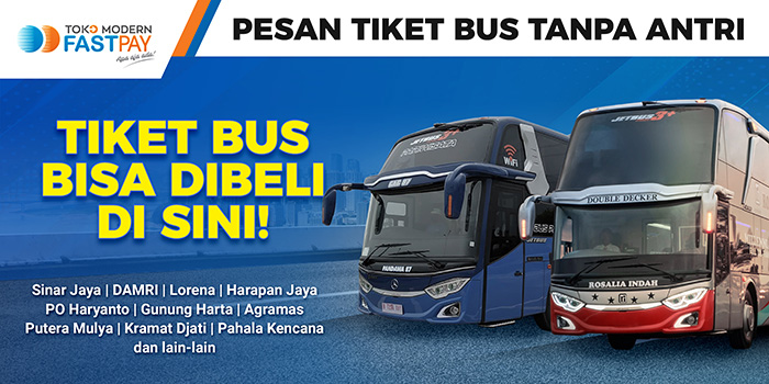 Mini banner tiket bus AKAP