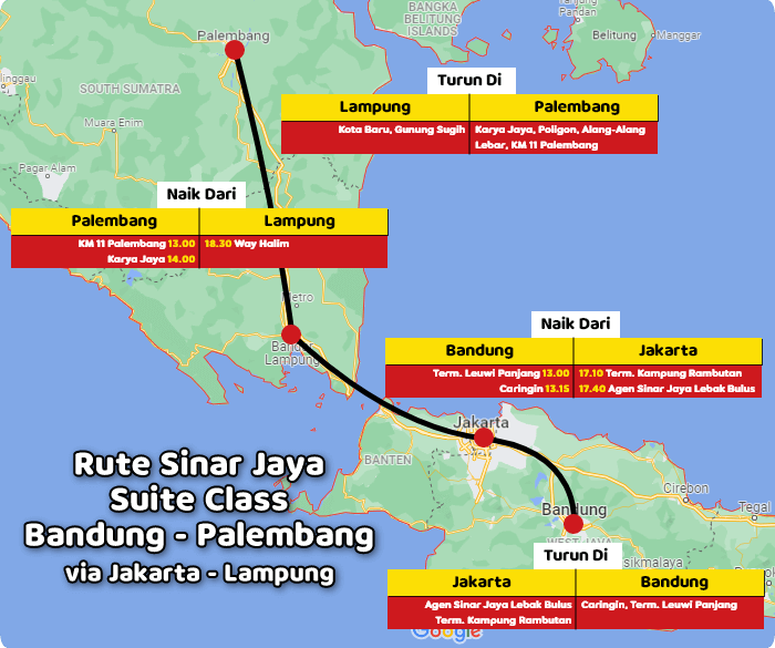 Sinar Jaya Suite Class Bandung - Palembang