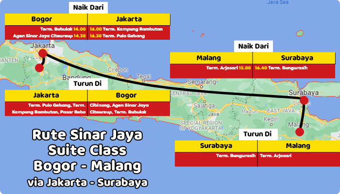Sinar Jaya Suite Class Bogor - Malang