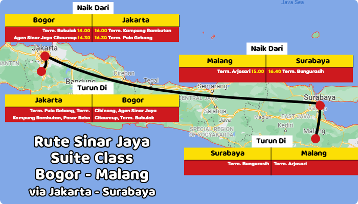 rute-sinar-jaya-suite-class-bogor-malang Rute Baru Sinar Jaya Suite Class, Bogor - Malang dan Bandung - Palembang