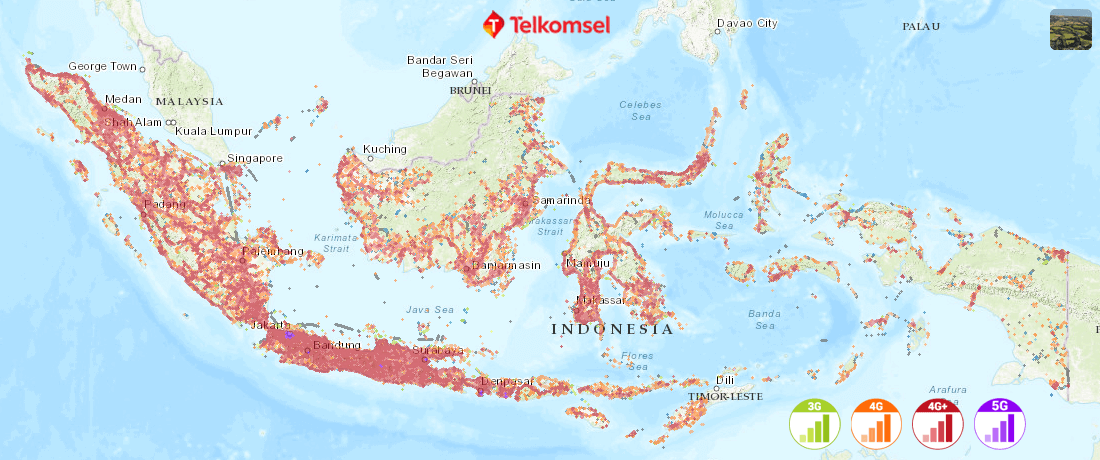 peta-coverage-area-telkomsel Cara Upgrade Kartu Telkomsel 4G Tanpa ke Grapari