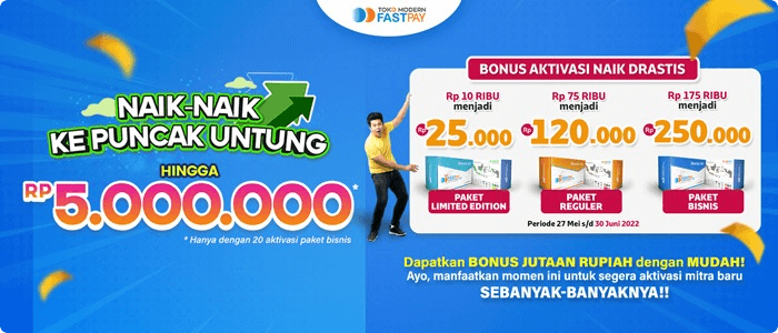 Dapatkan Tambahan Bonus Mulai dari 5 Juta Rupiah hanya dengan Ajak Teman Bisnis Bersama Fastpay