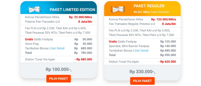 Paket limited edition dan reguler