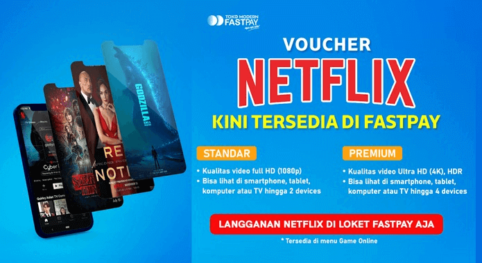 push-promo-netflix-fastpay Beli Voucher Netflix Standard Premium di Fastpay dan Cara Aktifkan Netflix Gift Card