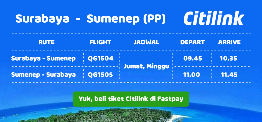 Jadwal Citilink Surabaya-Sumenep