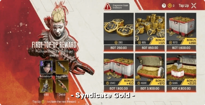 Voucher Apex Legends Syndicate Gold