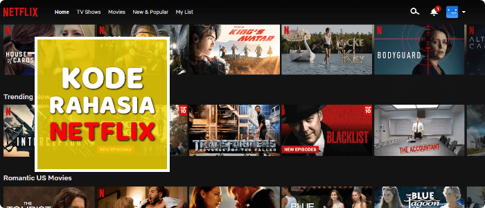 Kode rahasia Netflix dan cara gunakan